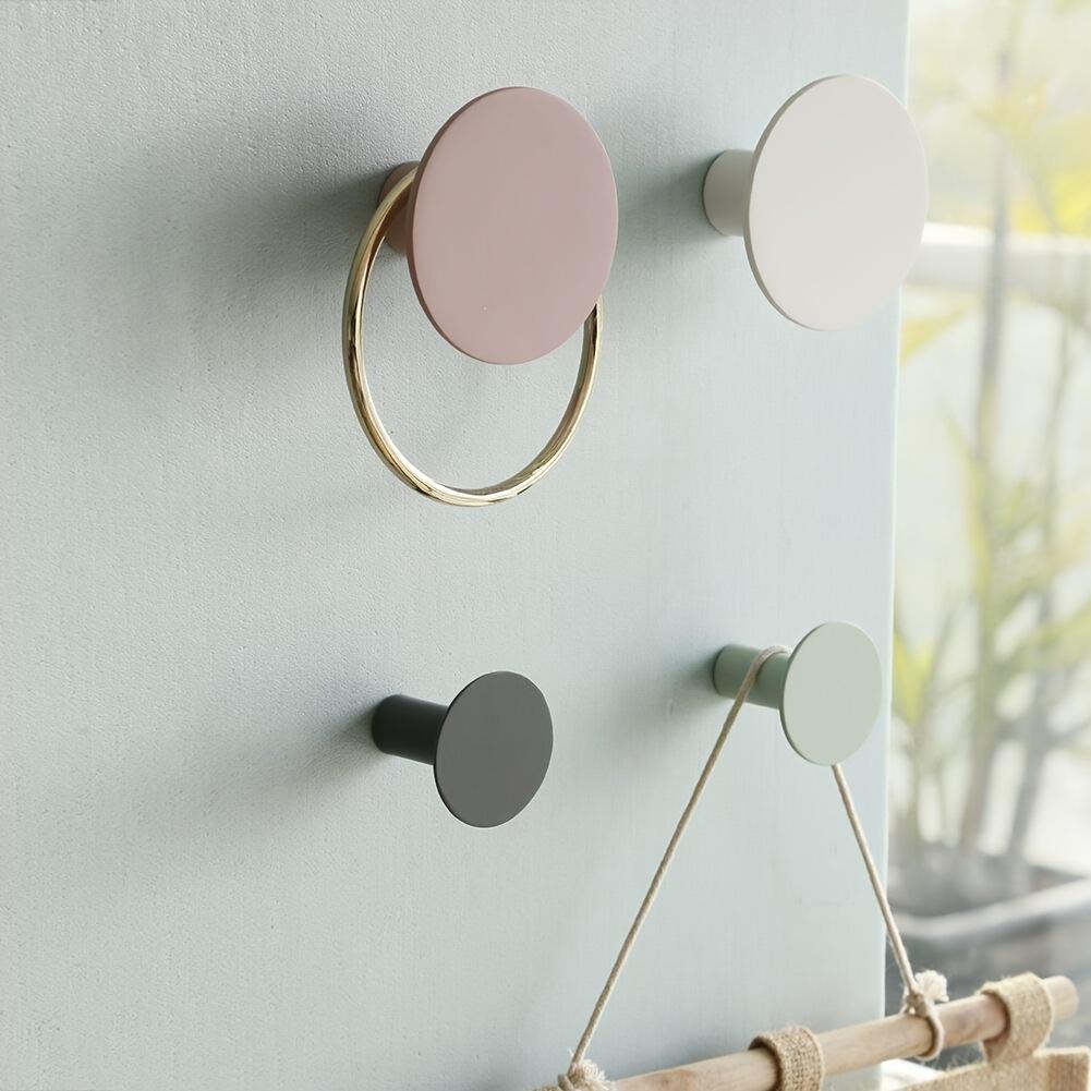 4 Nordic-Style Wall-Mounted Decorative Hooks for Cabinet Doors, Creative Coat Hooks