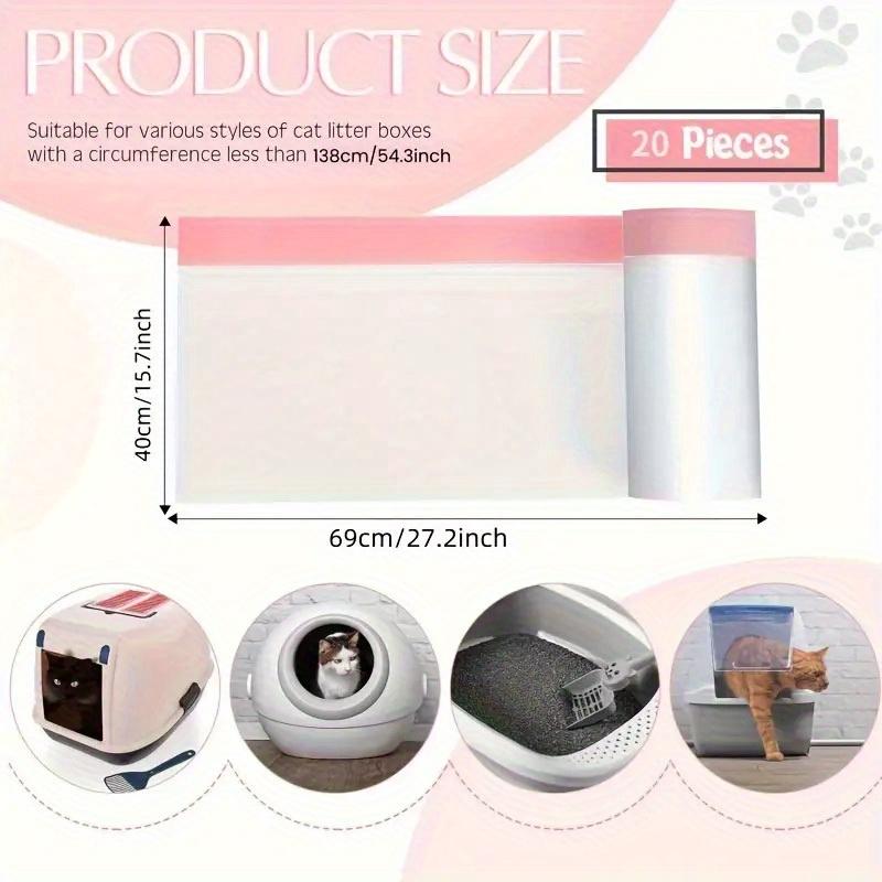 Heavy Duty Leak-Proof Cat Litter Box Liners with Drawstring Extra Large, Tear & Odor Resistant Fits Automatic Litter Boxes For Indoor & Outdoor Use