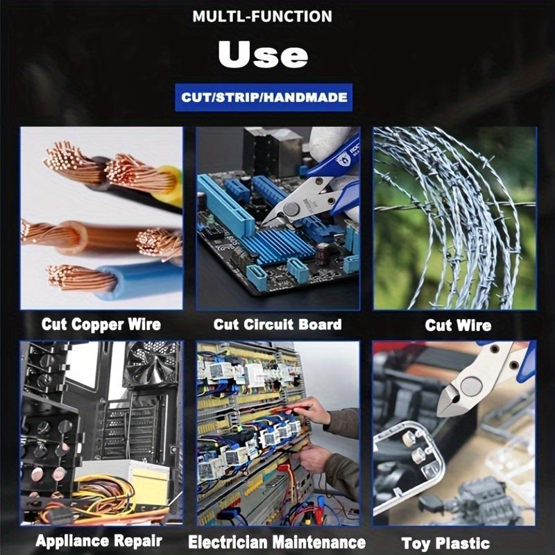 1pc Industrial Electronic Pliers Durable chrome vanadium steel for wire cutting trimming plastic Electronic feet Hand tools Multi Function Pliers