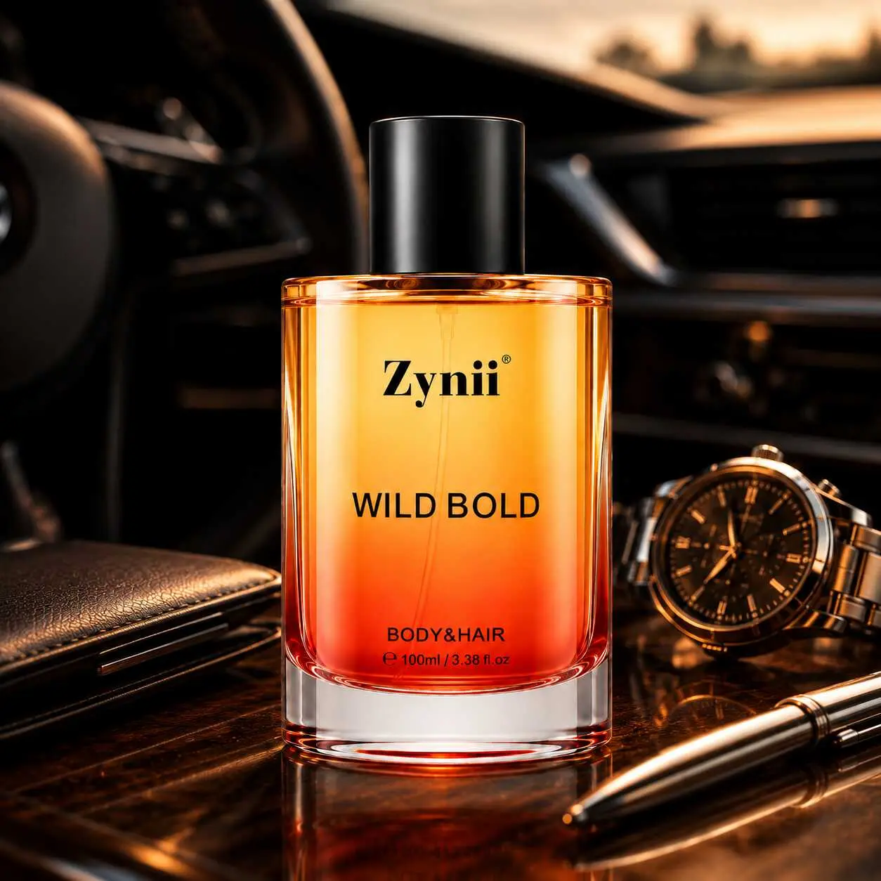 3.38oz Men'S Hair Fragrance Body & Hair Spray, Bold Fresh Perfume Mist with Long-Lasting Scent, Premium Bottle Design for Work, City Wear, Weekend Outings, And Daily Use