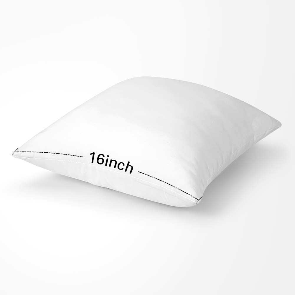Throw Pillow Insert Square Form Cushion Stuffer for Couch, Sofa, Bed - Indoor Decorative Pillows Inserts 16x16 Inch