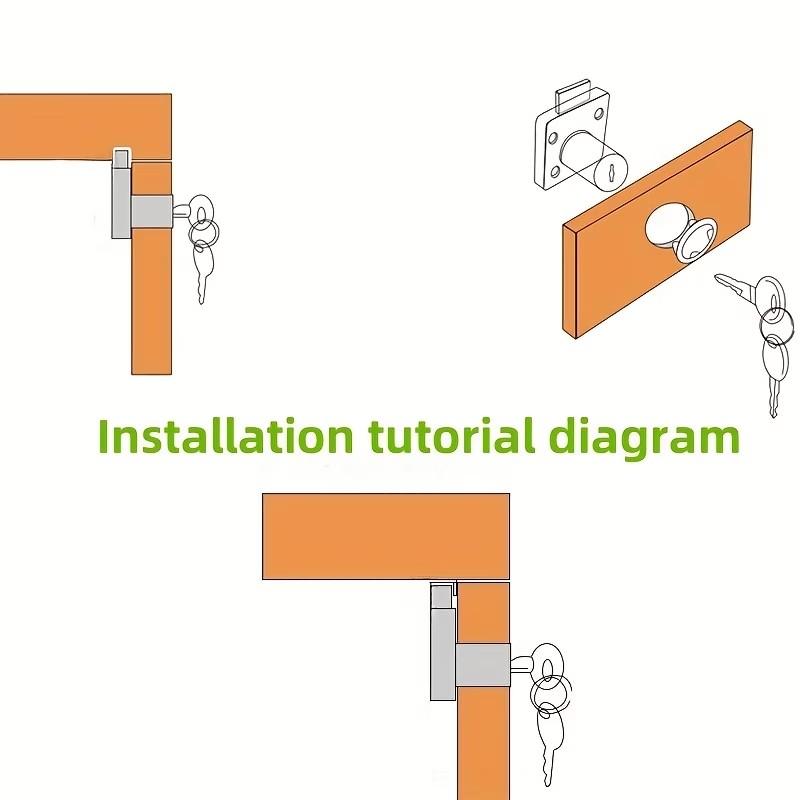 Advanced Drawer Locks Set, Secure Furniture Locks for Home & Office, Durable Design, Easy Installation, Ideal for Storage Solutions
