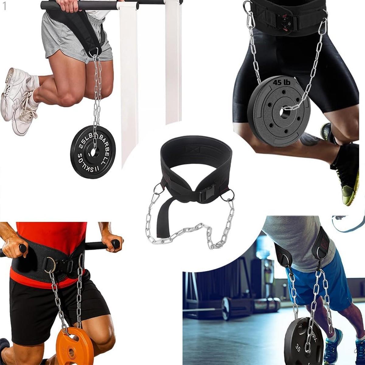 Dip Belt for Weightlifting, Weight Belt with Chain for Pullup, Weight Lifting Belt,Lifting Belt,Powerlifting Gym Belt for Pull Up, Squats, Powerlifting & Deadlift,Dip Belt,Capacity Up to 440 LBS,Waist Adjustable,Deadlifts & Added Weight Training