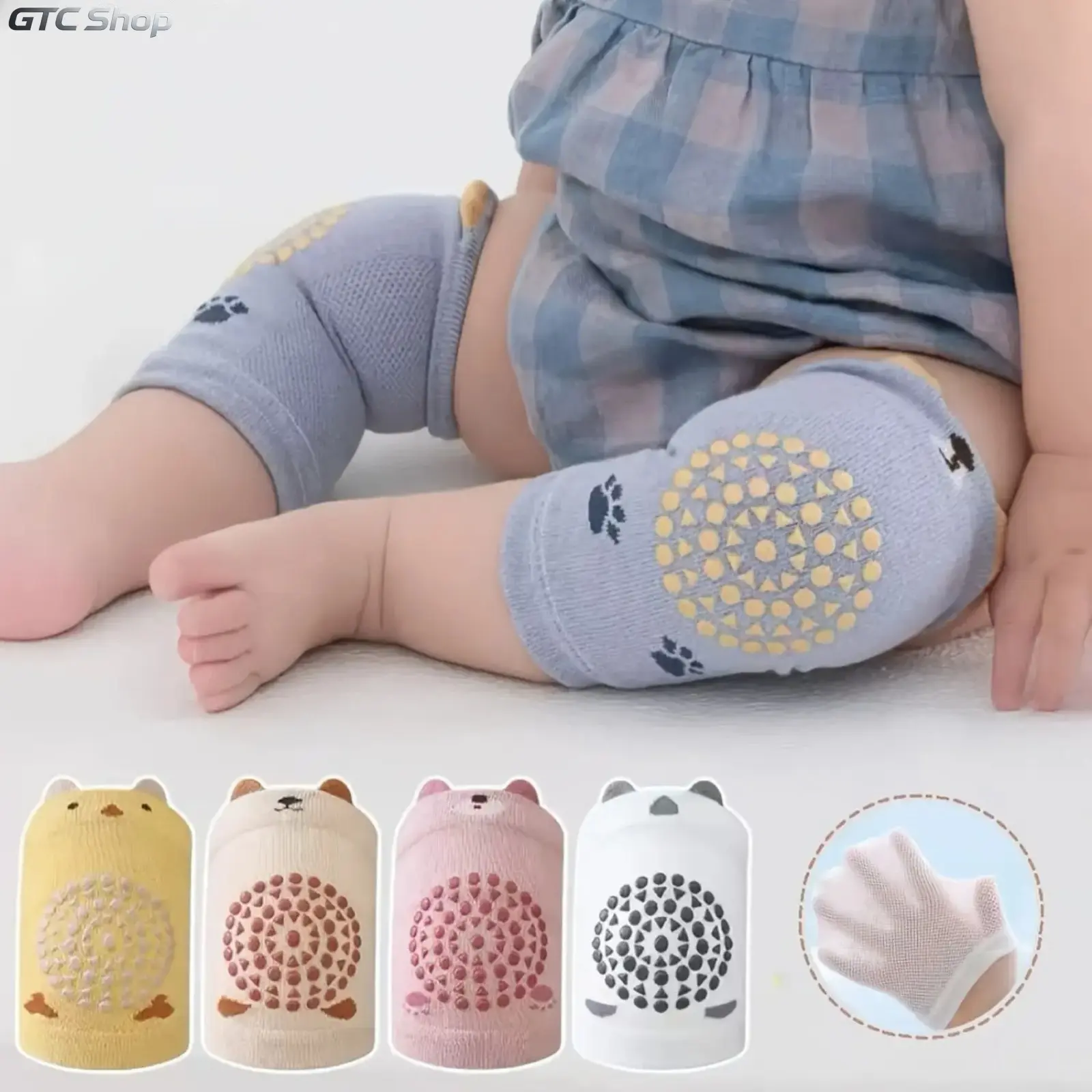 5-Pair Toddler Knee-High Socks, Cute Cartoon Animal Print Non-Slip Gripper Socks, Mixed Colors Anti-Slip Footwear for Crawling Babies, Comfort Socks for Kids Ages 2-3 Years Old