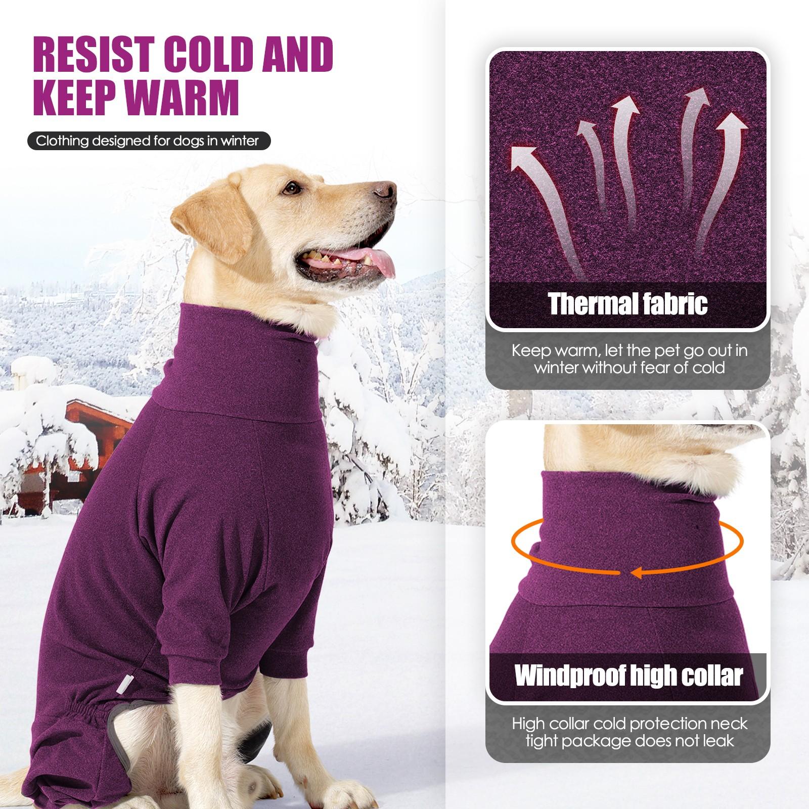Dog Sweater Coat Winter Clothing for Small Medium Large Pets, High Neck Warm Full Body Dog Pajamas Recovery Suit One-Piece Pants Comfortable Windproof Shirt Dog Sweater Coat Winter Clothing for Small Medium Large Pets, High Neck Warm Full Body Dog Pajamas Recovery Suit One-Piece Pants Comfortable Windproof Shirt