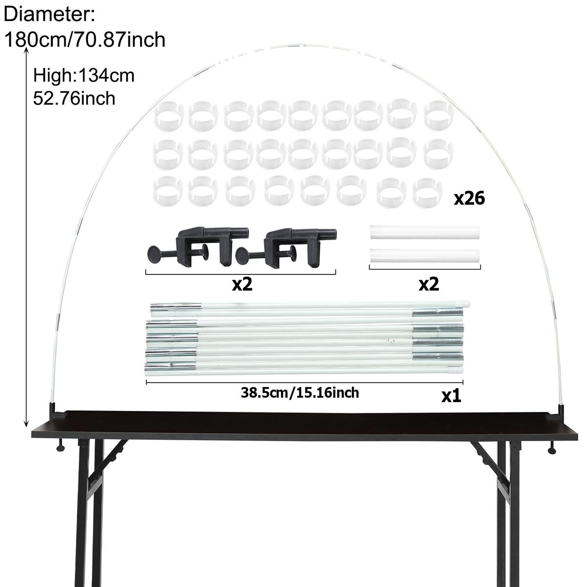 12ft Adjustable Balloon Arch Stand Kit Re-usable Table Balloon Arch Kit with Base High Strength Glass Fiber Pole for DIY Party Wedding Birthday Baby Shower Kids Decorations