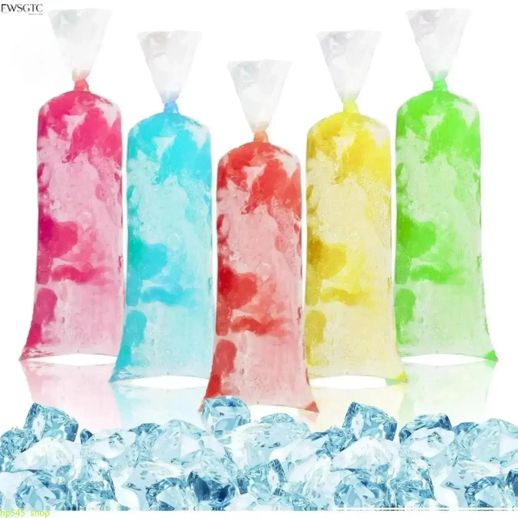 100 Pack DIY Popsicle Bags, Disposable Freezer Wrappers for Homemade Ice Candies, Smoothie Frozen Treats, Food-Safe Popsicle Pouches, Practical Kitchen Accessory for Dessert Making & Portable Snacks
