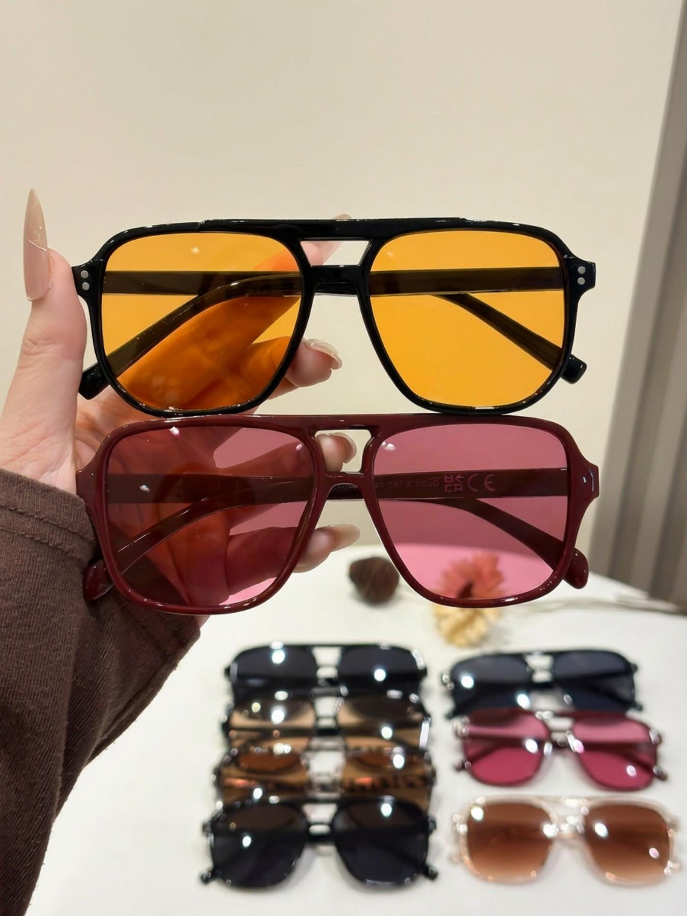 10 Pairs Fashionable Large Frame Sunglasses for Women, Retro Style, Perfect for Music Festivals and Parties, Trendy Accessory