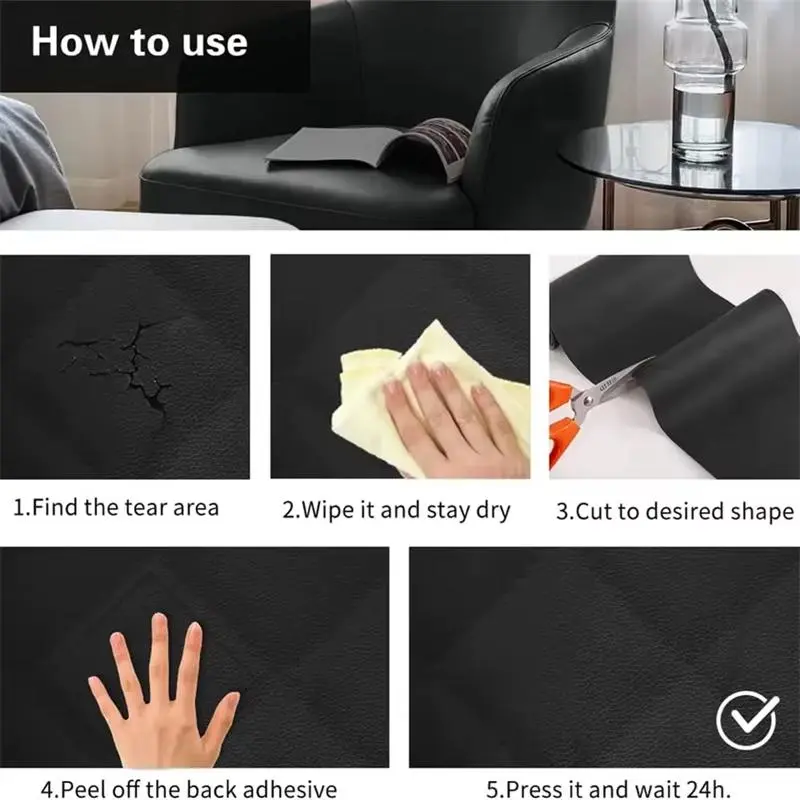 Waterproof christmas Decor Stickers 20x54inch Sofa Leather Repair Patch Self Adhesive PU Reupholster Sticker Large Leather Patches for Car Seat Furniture Fix Textured
