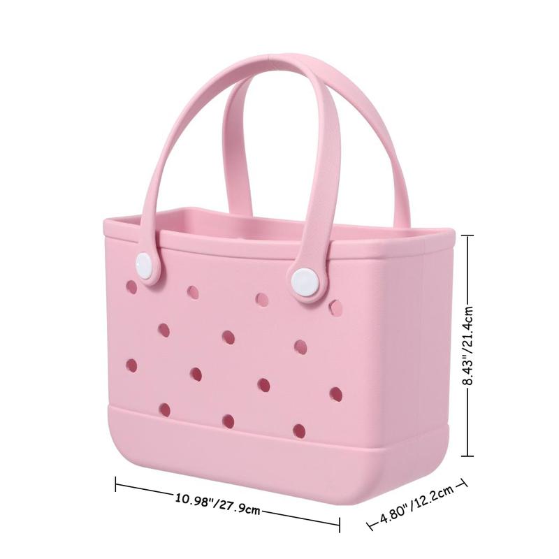 Classic Handheld Perforated Tote Bag with 2 Stylish Pre-Matched Accessories Set, Lunch Bag with Barbie Charms, Versatile, Lightweight & Fashionable for Everyday Use Carry