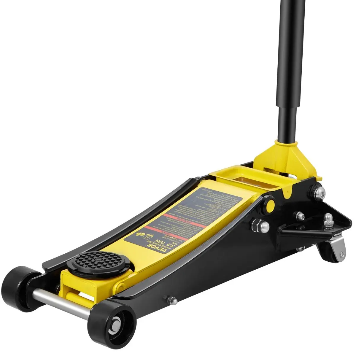 3-Ton Low Profile Heavy-Duty Steel Racing Floor Jack with Dual Pistons Quick Lift Pump, 3.35"-19.69" Lifting Range for Automotive & Motorcycle Tire Repair Tools