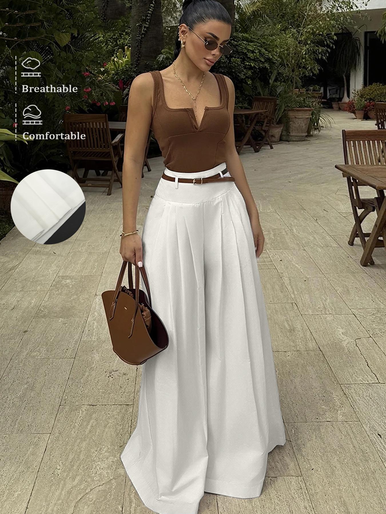 Women's Wide Leg Bottom Summer New Fishbone High-End Straight Casual Loose Long Pants Spring Autumn Fashion Women's Trousers