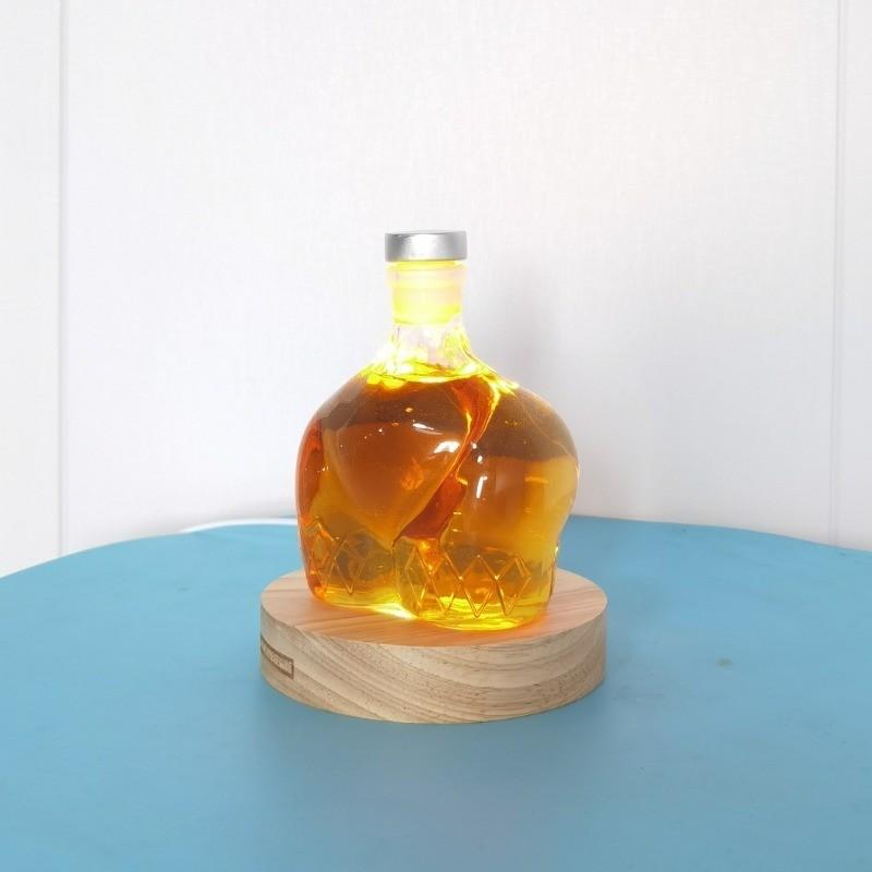Handmade High Borosilicate Glass Bottle, Creative Butt Shape, Whiskey, Brandy, Xo, Tequila, Dispenser, Bar Decor, Versatile, 1pc 2026 New Model, Home Bar Accessories