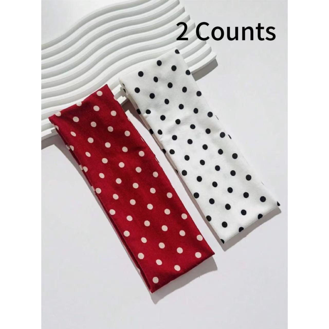 Elegant Polka Dot Print Elastic Hair Bands, Suitable for Daily Wear, Fitness, Running, Yoga, Sweatproof Anti-Slip, Bohemian Style Headscarf, Headbands Women