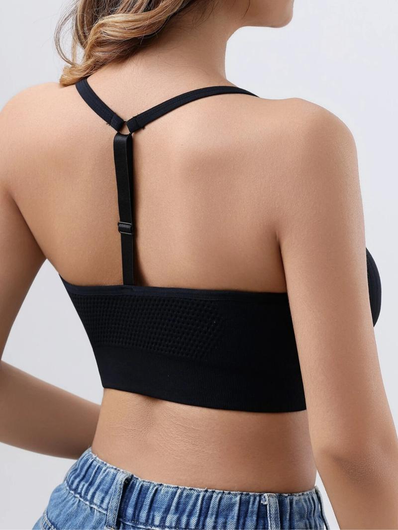 Maternity Solid Color Seamless Nursing Bra, Soft Supportive Detachable Chest Pad Pregnancy Maternity Bra, Maternity Underwear for All Seasons