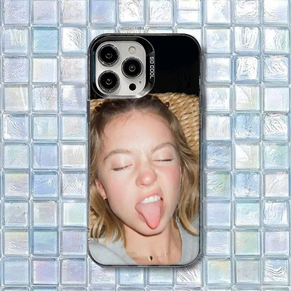 Popular Idol & Actress Sydney — Silver-Accent Phone Case — Compatible with iPhone 17, 16, 15, 14, 13, 12 Series — Drop-Resistant Matte Protective Case