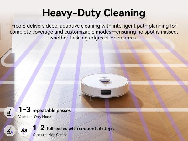 NARWAL Freo S Robot Vacuum and Mop Combo, 8000Pa Suction, 180 Days Hands Free, Self-Emptying Base, LDS Navigation, Obstacle Avoidance, Robot Vacuum Cleaner for Pet Hair & Hard Floors