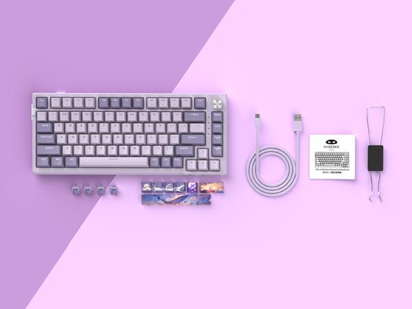 MageGee SKY81 75% Mechanical Gaming Keyboard, Gasket Hot Swappable Wired Custom Creamy Keyboard with 5-Layer Sound Dampening, Knob Control, RGB Backlit, NKRO for Win/Mac