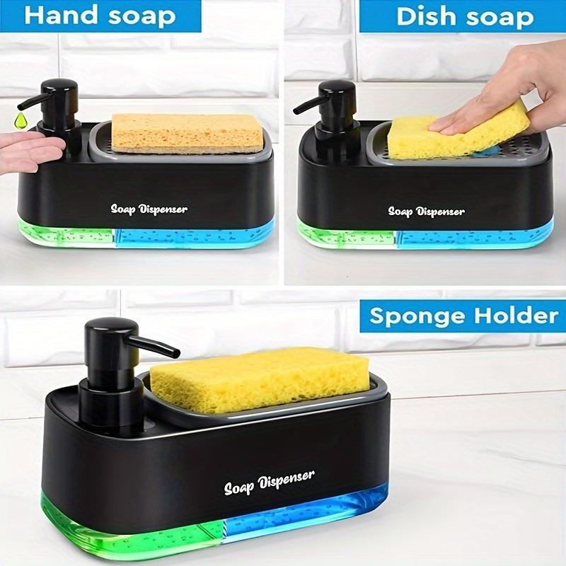 Multifunctional Bathroom Accessories Set, Includes Soap Dispenser, Sponge Holder, Kitchen Sink Pump, Ideal for Christmas Festival Use