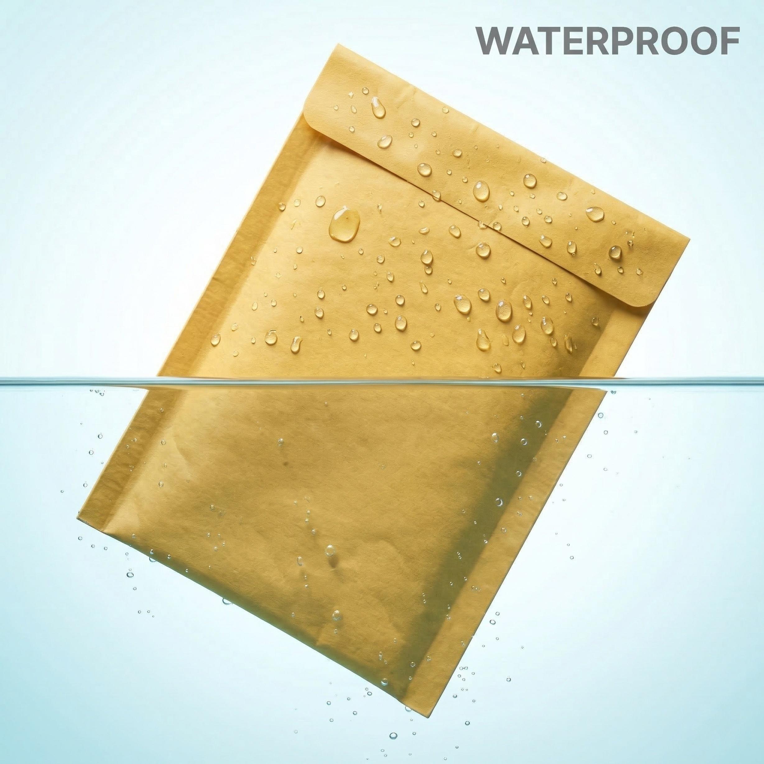 50/100 Pack 4.7x7.9 Inch Kraft Bubble Mailers, Tear-Resistant, Thick Bubble, Waterproof, Self-Sealing, Tamper-Evident, Lightweight