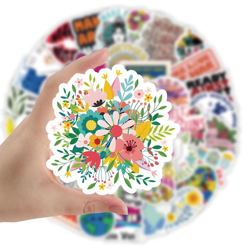 50 Peace Theme PVC Stickers Set, Anti-War Graffiti Decorative Decals for Laptops Suitcases Refrigerators Skateboards Helmets Phone Cases Books