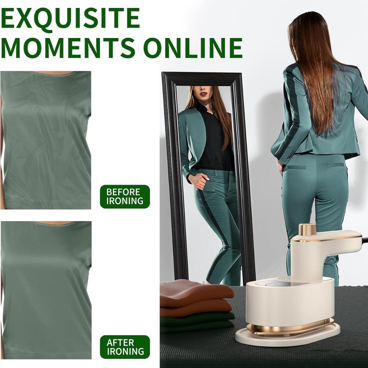 Mini Steamer Travel Iron, Wet and Dry Ironing Clothing Steamers,180° Rotatable,for Travel and Home, Woolen Cloth,Real Silk,Knitted Fabric,Chemical Fiber