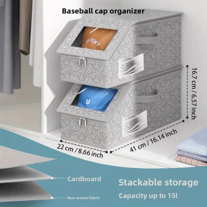 Multi - purpose Hat Storage Box - Large - Capacity Stackable Baseball Cap Organizer for Multifunctional Home Storage