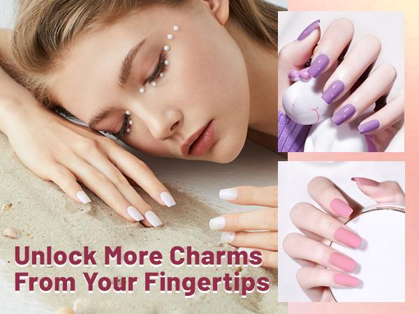 JODSONE 100 Bottles of Gel Nail Polish Kit with U V Led Light 95 Multiple Glossy Glitter Colors Mint Green Light Pink Nail Gel Base Coat Glossy and Matte Top Coat Gel Polish Kit