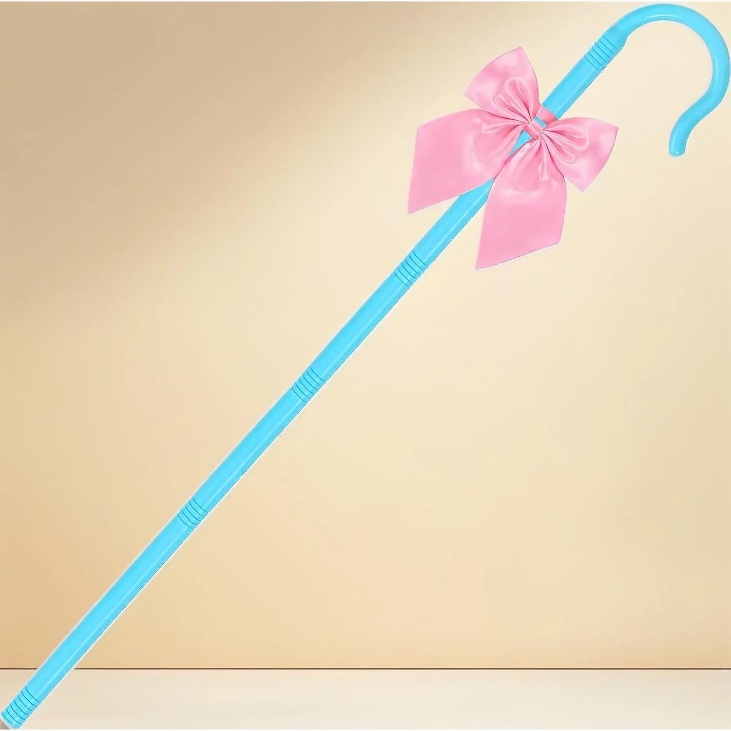 52 Inch Shepherd Staff and Bow Tie Hook Canes with Bowtie for Women Halloween Party Cosplay