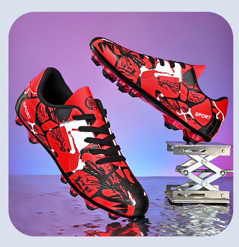 1 Pair Unisex Soccer Training Shoes Flexible Movement Quick Response Anti-Slip Wear-Resistant Comfort Insole 3 Color Options