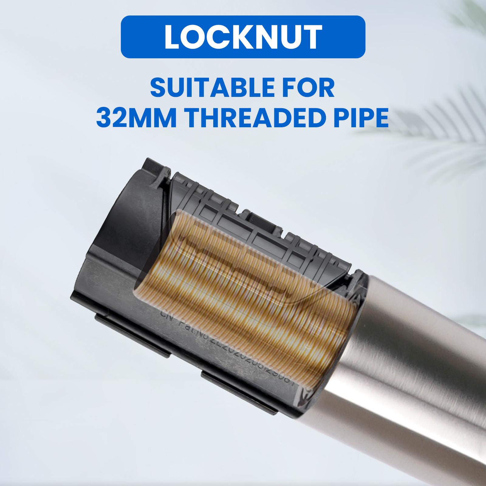 21048 Faucet Basin Nuts, Quick Install Locknuts, Coupling Nut for Kitchen Bathroom Sink, 32mm Anti-Loose Nut, Durable Corrosion Resistant