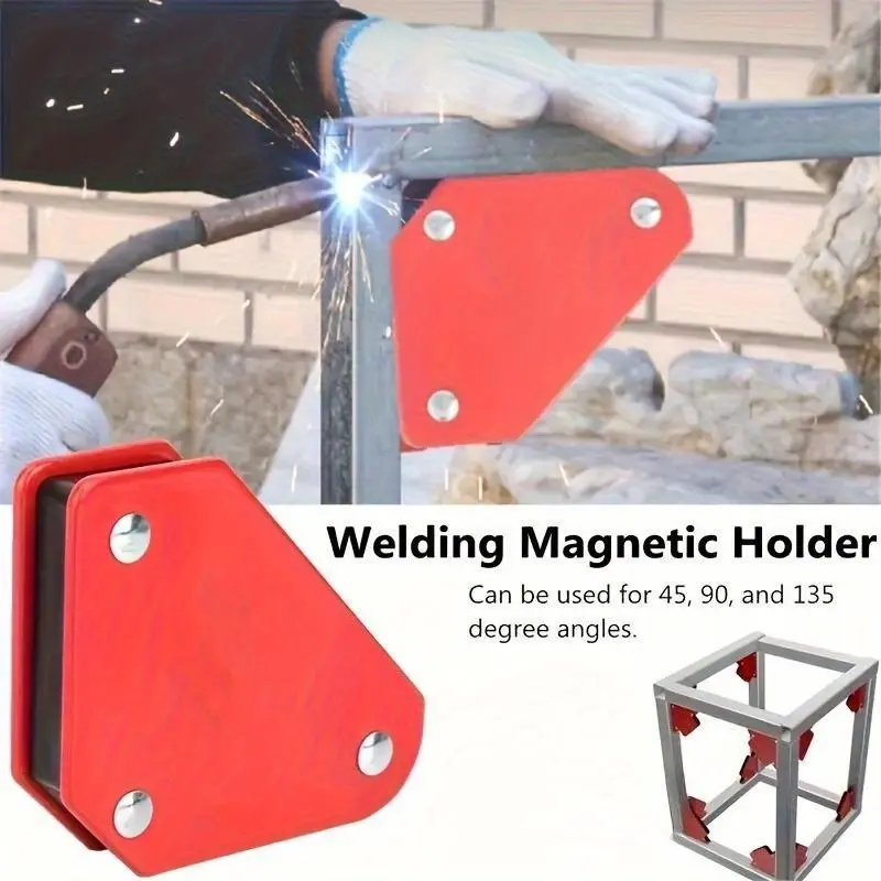 1pcs Welding Magnetic Holder, Multi-Angle Right Angle Metal Welding Clamp, Welding Magnet and Clamp, Mini Arc Welding Assistant Tool, 45/90/135 Degree, Electroplating Welding Electrodes, Fixed Welding Stand, No Electricity Required Welding Aid Set