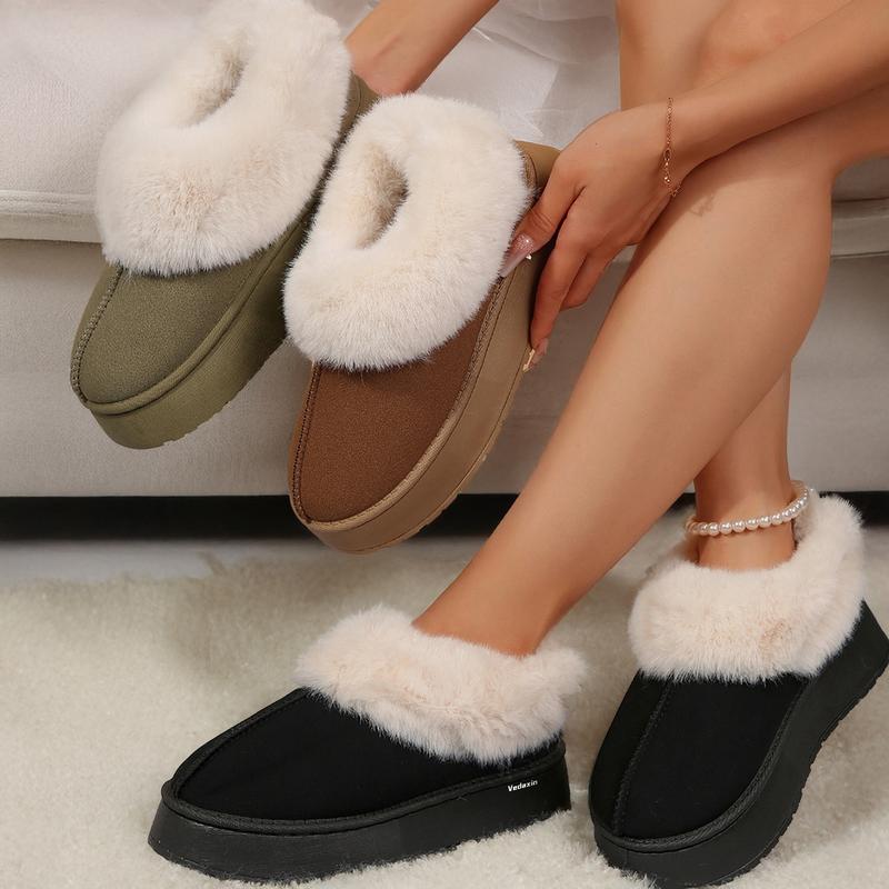 Women's Cozy Plush Snow Boots Comfortable Plush Lining Anti-Skid Thick Bottom For Both Outdoor Indoor Springfresh