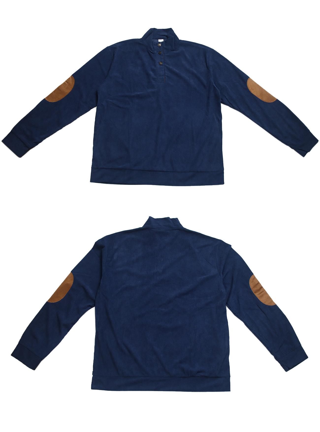 Men's Casual Sporty Corduroy Two-Piece Set (Long-Sleeve Collared Top & Loose-Fit Utility Pants) – Euro-American Style