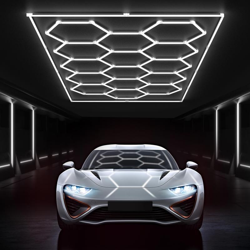 HYPERLITE 624W Hexagon LED Light ,Garage Light – Ultra-Bright Honeycomb Ceiling Lighting, 62,400LM Flicker-Free Daylight, DIY Plug-In Installation for Garage, Workshop, Basement, Car Detailing & Showrooms,Jumpstart newyear HYPERLITE 624W Hexagon LED Light ,Garage Light – Ultra-Bright Honeycomb Ceiling Lighting, 62,400LM Flicker-Free Daylight, DIY Plug-In Installation for Garage, Workshop, Basement, Car Detailing & Showrooms,Jumpstart newyear
