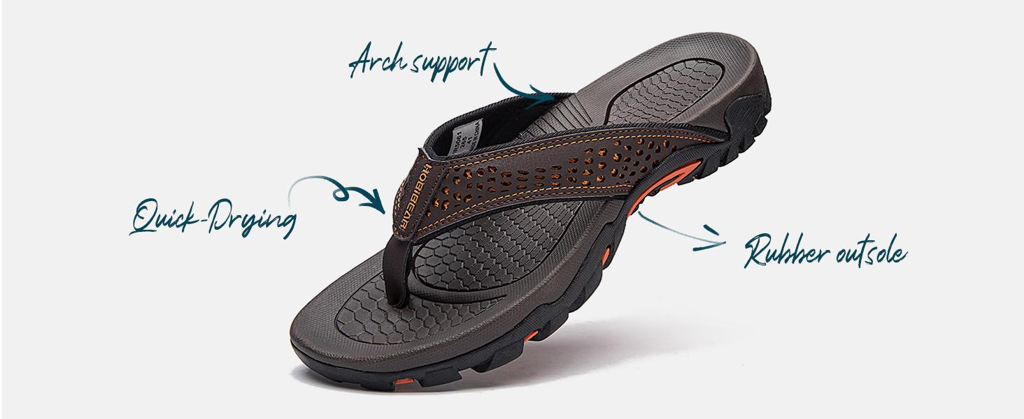 HOBIBEAR Mens Sport Flip Flops Comfort Casual Thong sandals Outdoor  sandals slippers Footwear Men's flip-flops  #outdoorfun #TikTokShopSummerTurnup #fathersdaygift