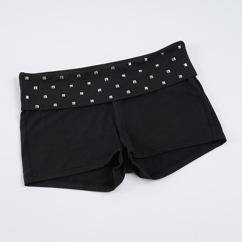 Studded Low Waist Y2K Shorts Street Fashion Spring Summer Design Dark Sexy Women's Clothing, Trendy Casual Wear for Daily