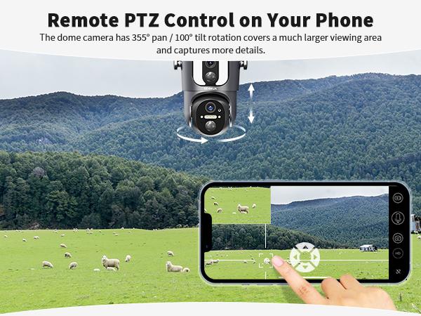 [TikTokShopBlackFriday]4G LTE Cellular Security Camera, Dual Lens Linkage Solar Powered Security Camera Wireless Outdoor, 2K 360° View Dual Screen Dual Camera, Color Night Vision, Two-Way Audio, IP65 Waterproof