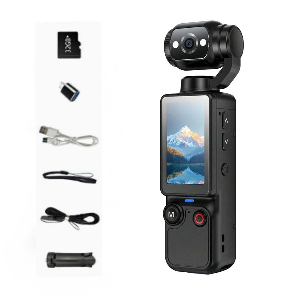 Portable Handheld Vlog Camera with 180° Swivel Lens & Auto Focus. Perfect for Outdoor Sports, Travel Shooting. Small Size, Easy To Carry Anywhere.
