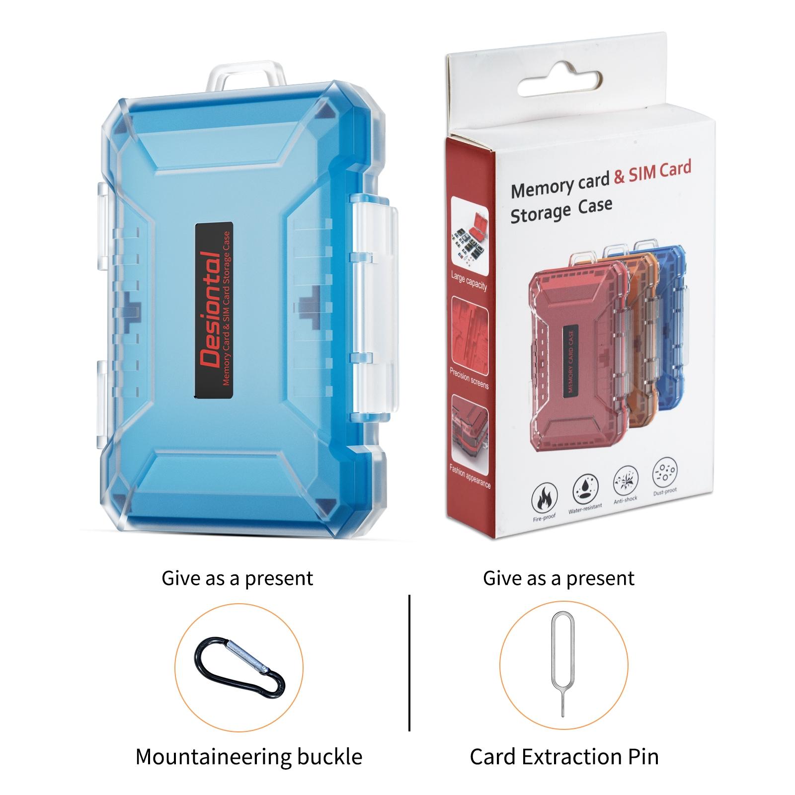 Desiontal E8 Memory Card Storage Box, Waterproof Silicone, High Aesthetic Value, Transparent Three Color, Multiple Models