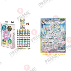 (PA) Pokemon 2026 TCG S-Chinese Scarlet & Violet CSV9.5C Eeveelution Badge Set Box ( Terastal Gathering Booster Packs +Eeveelutions Badge )-Sylveon,Umbreon,Leafeon..