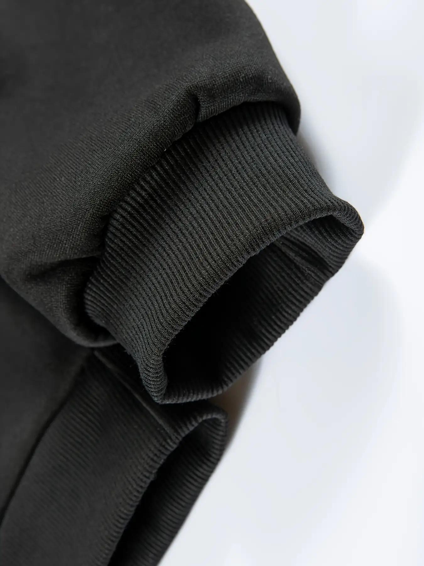 Men's Autumn Winter 2-Piece Clothing Set - Hooded Sweatshirt, Fashionable Jacket, Trendy American Street Style Printed Top and Pants