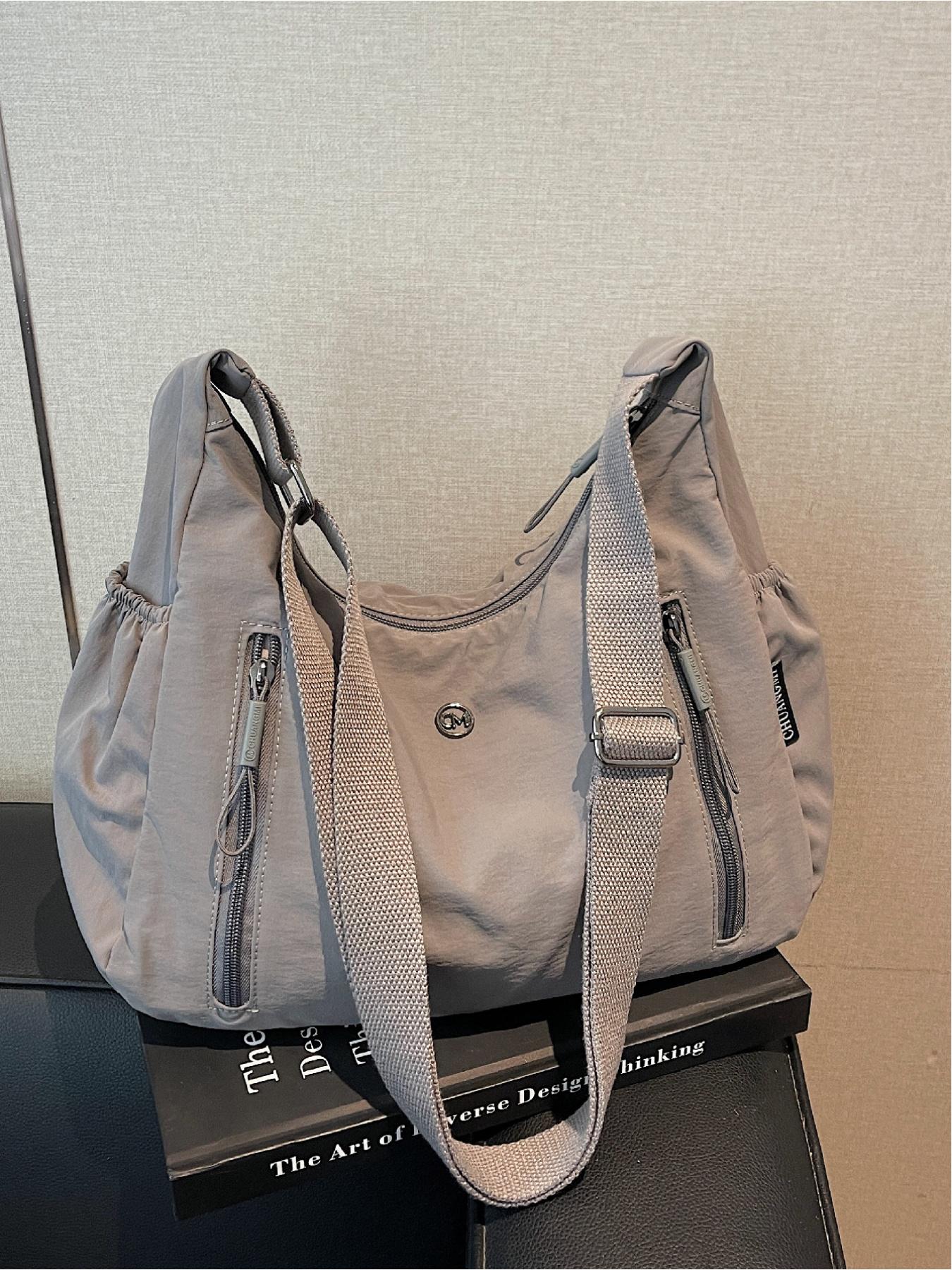 Fashionable and casual versatile crossbody bag, Crossbody Tote Bag, solid color, simple and versatile, single shoulder bag, solid color, multiple pockets, trendy armpit bag suitable for work, shopping, daily commuting