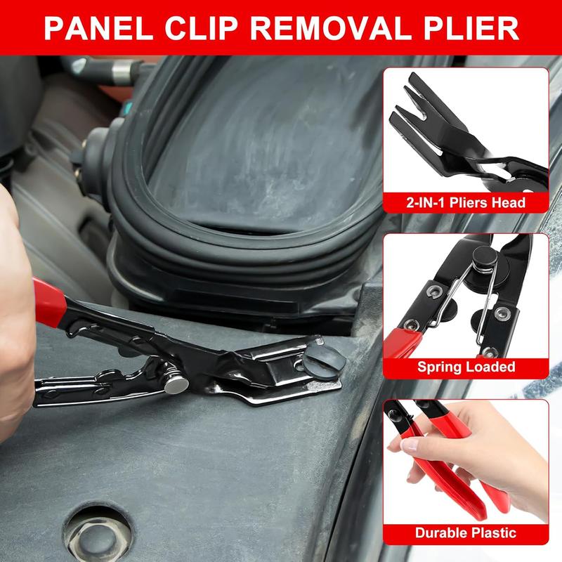 Car Trim Clip Removal Pliers Headlight Repair Door Panel Retainer Remover Tool,Automotive Push Pin Panel Clip Removal Pliers,Fuel Pipe Fastener Removal Tool,MirrorZone.