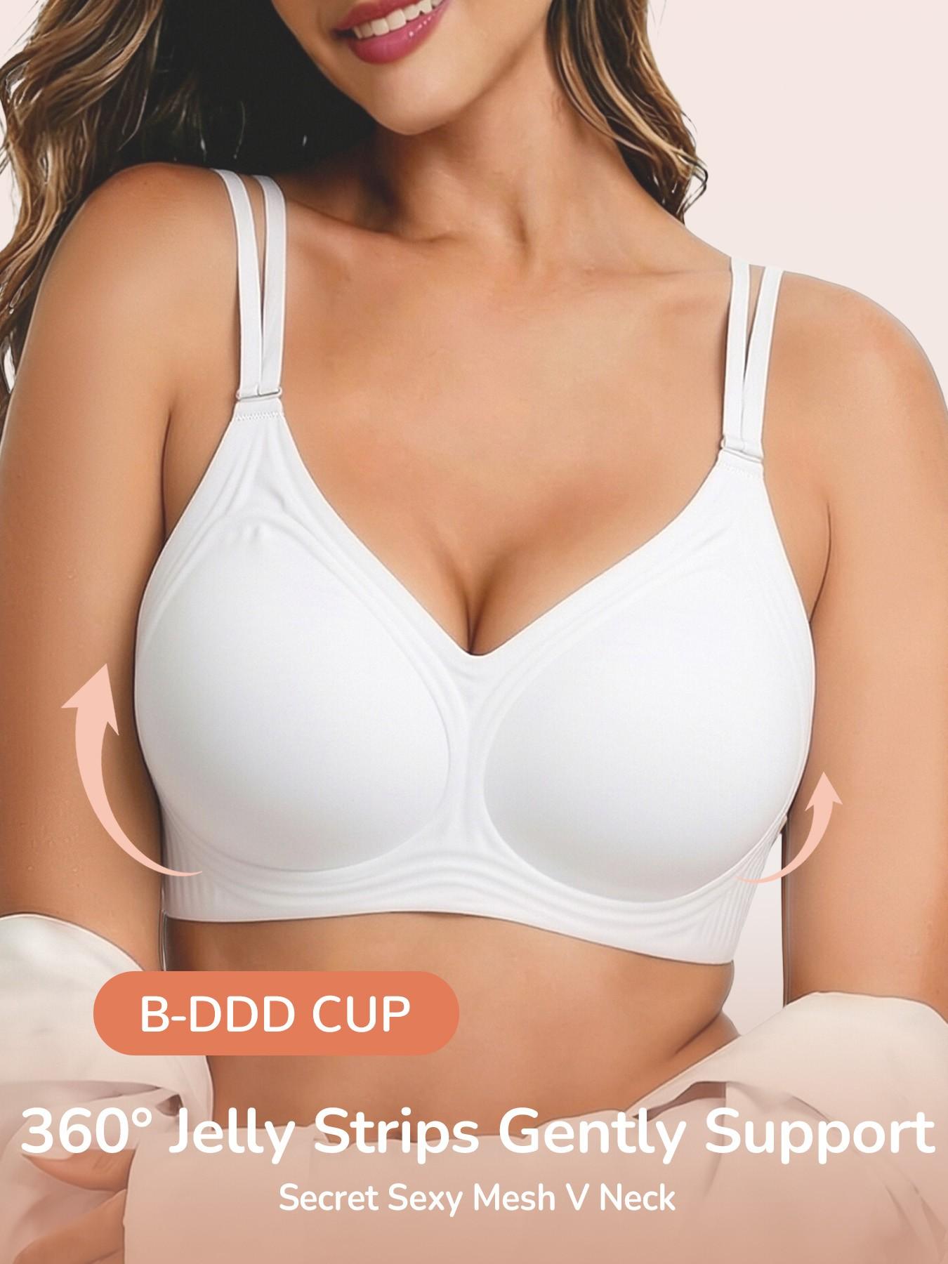 Wireless Sports Jelly Bra, Adjustable Cross Straps For Beauty Lift & Support, Full Coverage Back Smoothing Seamless Bra, Sport Lingerie For Summer Casual Day, Perfect for Daily Wear and Gifts