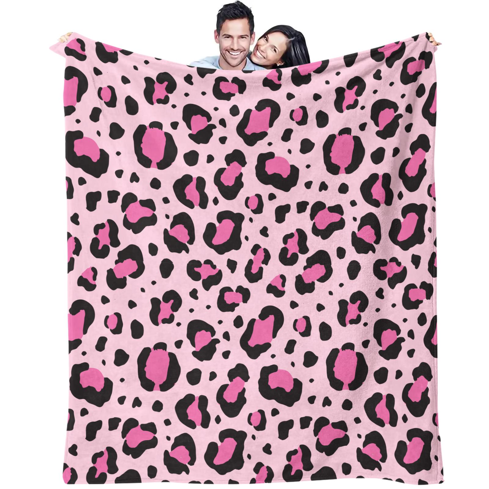 Classic Leopard Print Luxury Vintage Bohemian Throw Blanket, Soft Lightweight Multi-Use Blanket for Car, Home, Library, Office & Nap Time, Perfect Housewarming Birthday Christmas Gift