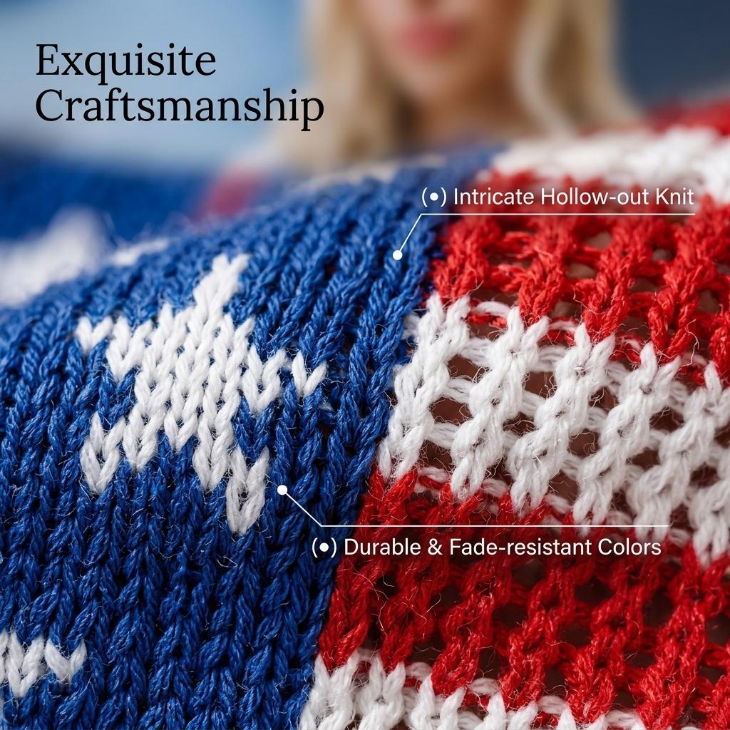 Yolabra American Flag Open-Knit Sleeveless Sweater Top Patriotic Star & Stripe Knit Dolman Cap Sleeve Blouse Casual Fourth Of July Flag Knit Sweater Vest Breathable Open-Knit Patriotic Summer Top Relaxed Fit American Flag Knit Pullover Yolabra American Flag Open-Knit Sleeveless Sweater Top Patriotic Star & Stripe Knit Dolman Cap Sleeve Blouse Casual Fourth Of July Flag Knit Sweater Vest Breathable Open-Knit Patriotic Summer Top Relaxed Fit American Flag Knit Pullover