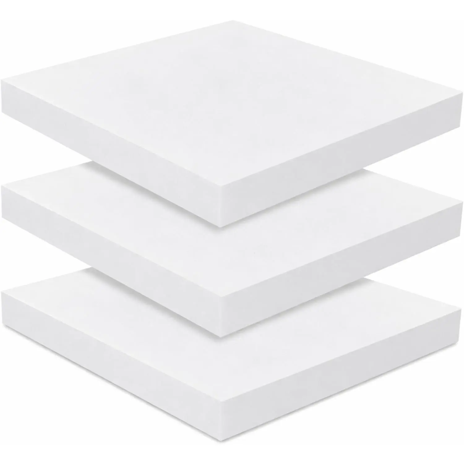 3 Pack 3 x 20 x 20 Inch Upholstery High Density Foam Cushion Replacement Square Cut to Size Foam Couch for Chair Couches Padding Shipping Packing DIY Cosplay Projects