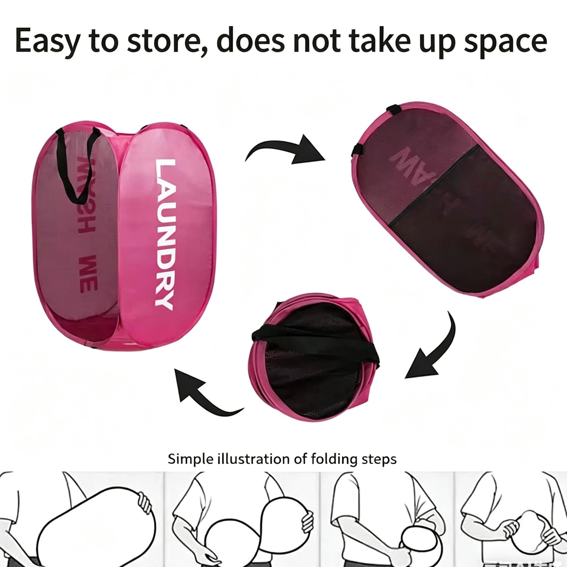 New Printed Laundry Basket, Household Dirty Clothes Storage Basket, Portable Handheld Laundry Basket, Wholesale Available