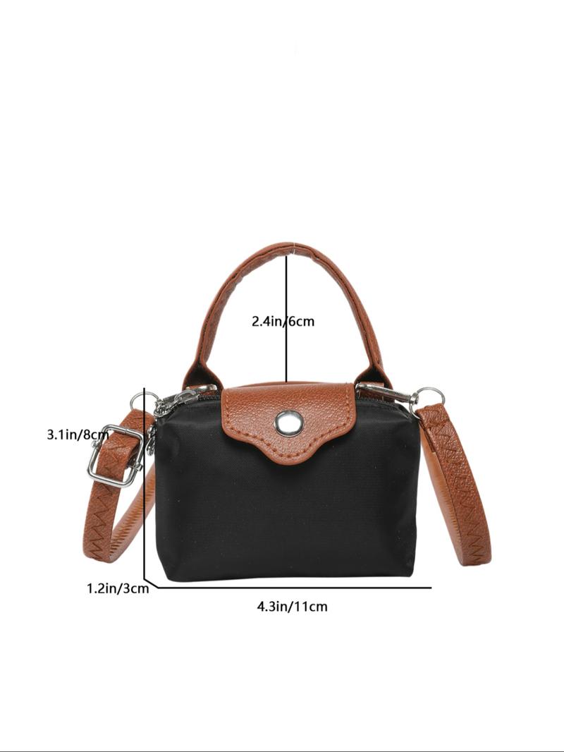 Women's Mini Crossbody Bag with Detachable Shoulder Strap, Zipper Closure, Decorative Purse, Flap Crossbody Purse, Christmas Gift for Young Girls